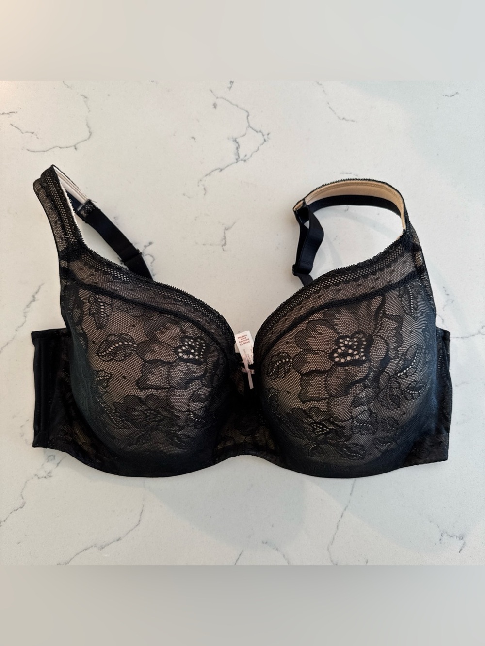 Cacique Modern Lace Covered Bra size 40DDD Black Underwire Bra - Women Intimates